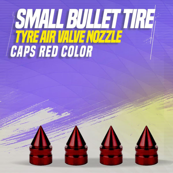 Small Bullet Tire Tyre Air Valve Nozzle Caps Red Color SehgalMotors.pk