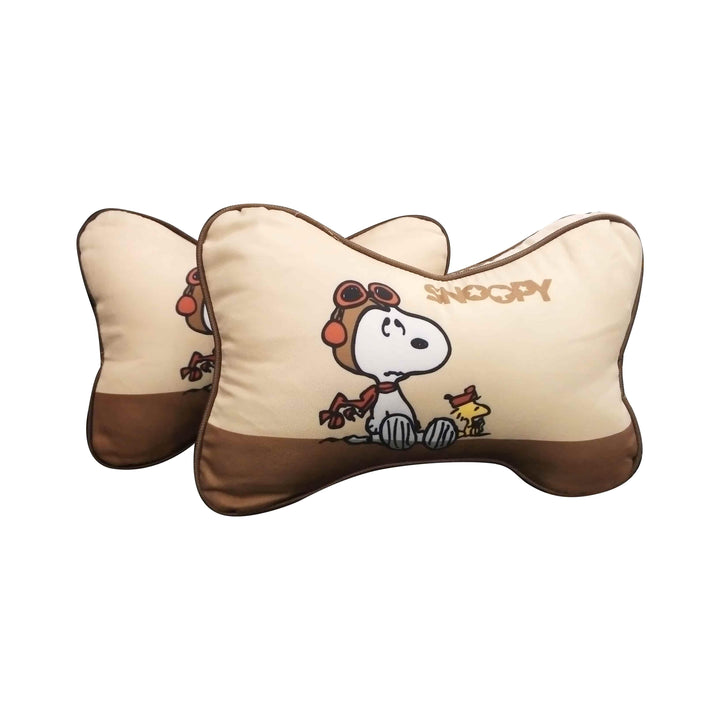 Snoopy Dog Neck Rest Headrest Pillow Cushion Style A - Pair SehgalMotors.pk
