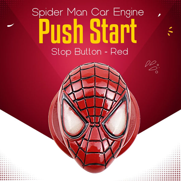 Spider Man Car Engine Push Start Stop Button - Red SehgalMotors.pk
