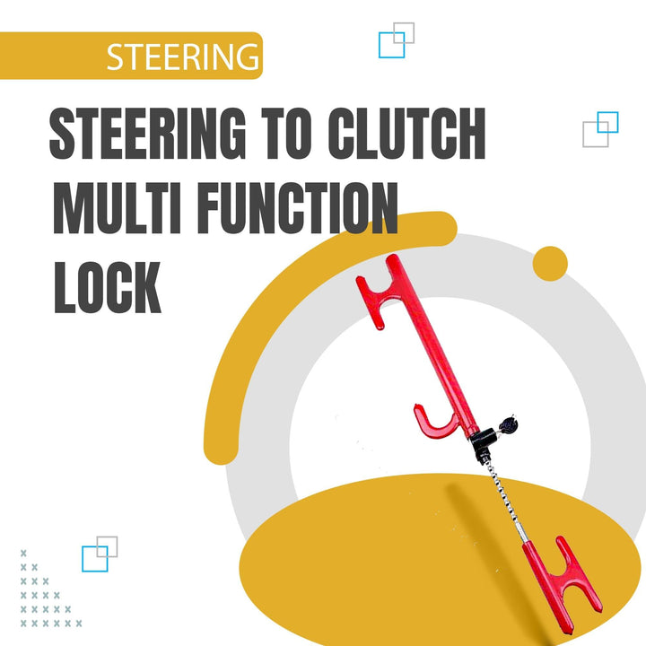 Steering and Steering to Clutch Multi Function Lock For Steering And Clutch Anti Theft - Multi SehgalMotors.pk