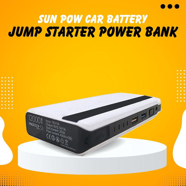 Sun Pow Car Battery Jump Starter Power Bank - Starts a Car - 12,000 MAH SehgalMotors.pk