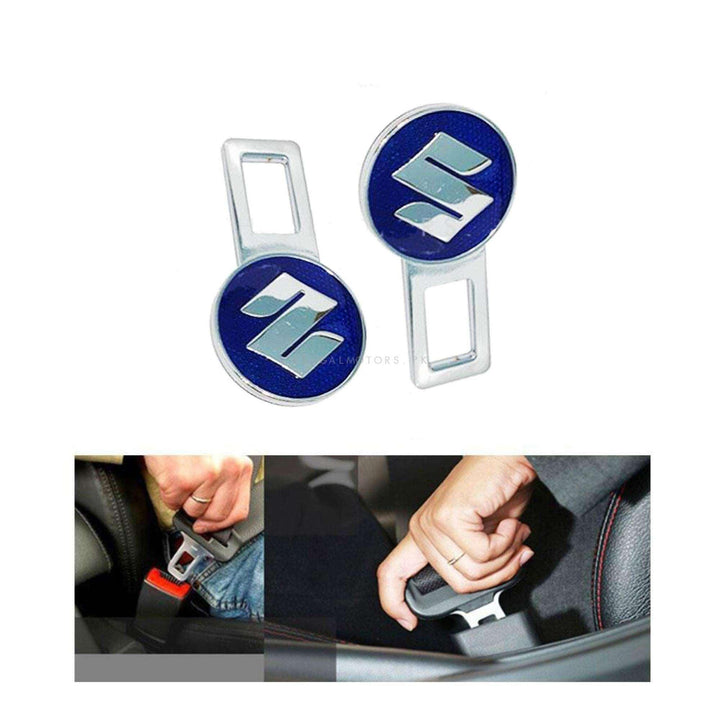 Suzuki Blue Logo Seat Belt Clip - Car Safety Belt Buckle Alarm Canceler Stopper SehgalMotors.pk