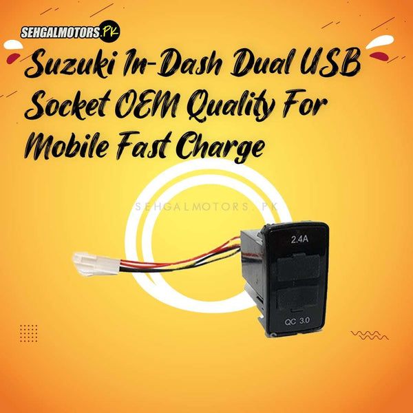 Suzuki In-Dash Dual USB Socket OEM Quality For Mobile Fast Charge SehgalMotors.pk