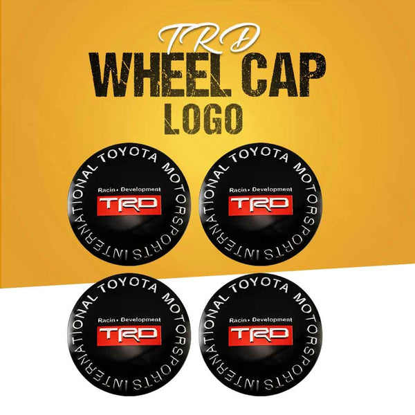 TRD Wheel Cap Logo - 4 Pieces - Center Hub Badge SehgalMotors.pk