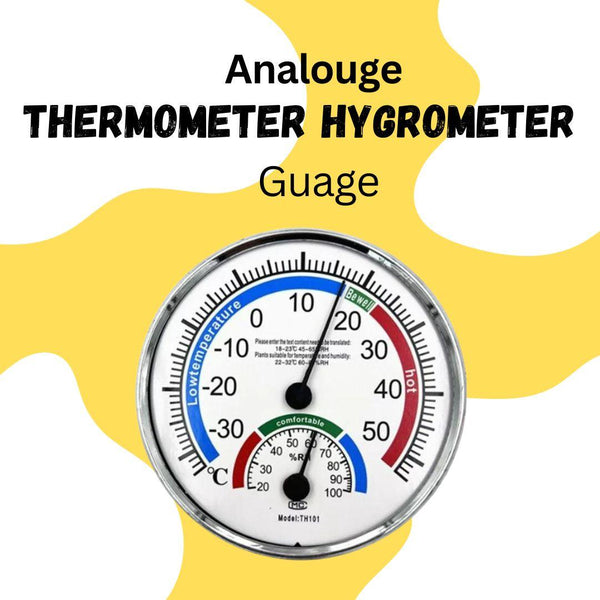 Thermometer Hygrometer Temperature Guage Analouge - Household Indoor Precision Greenhouse Wall Mounted High Precision Thermometer Hygrometer SehgalMotors.pk