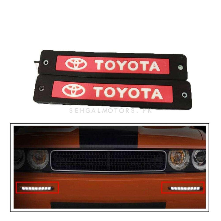Toyota Flexible LED DRL Red - Pair - Daytime Running Lights | Car Styling Led Day Light | DRL Lamp SehgalMotors.pk