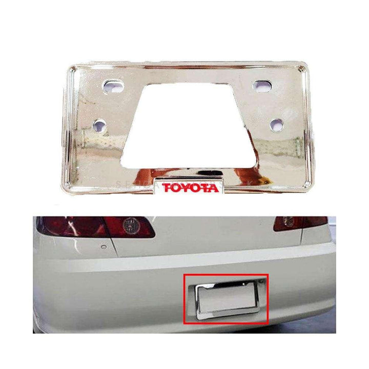 Toyota Logo Number Plate Frame Chrome - Number Plate Holder | Car License Plate Frame SehgalMotors.pk