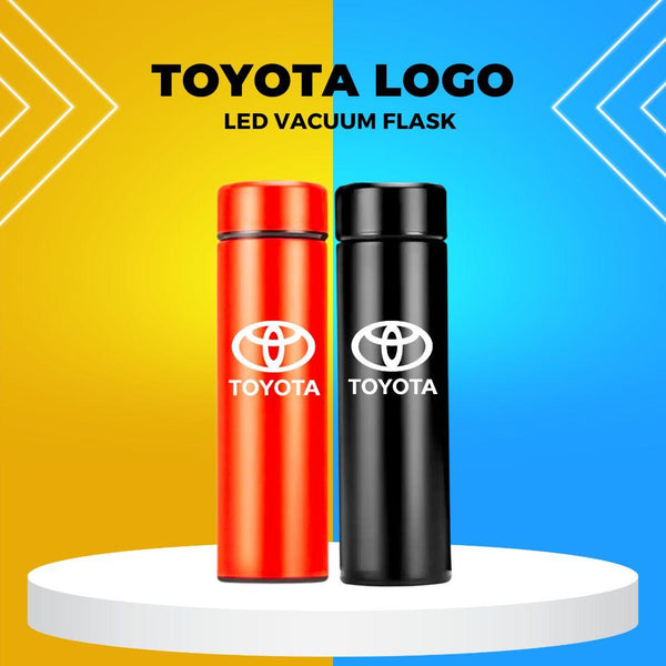 Toyota Logo Vacuum Flask LED Temperature Display Multi Color SehgalMotors.pk