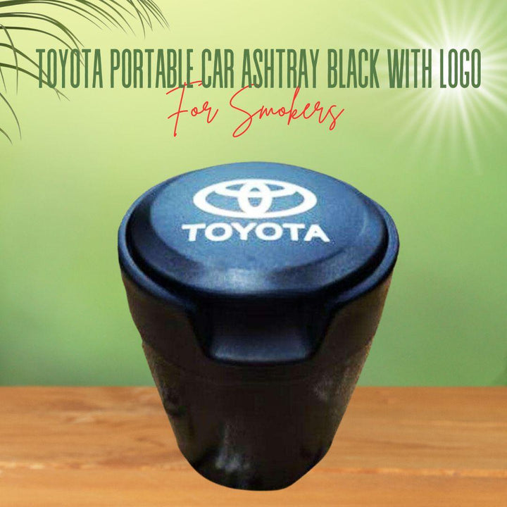 Toyota Portable Car Ashtray Black With Logo For Smokers SehgalMotors.pk
