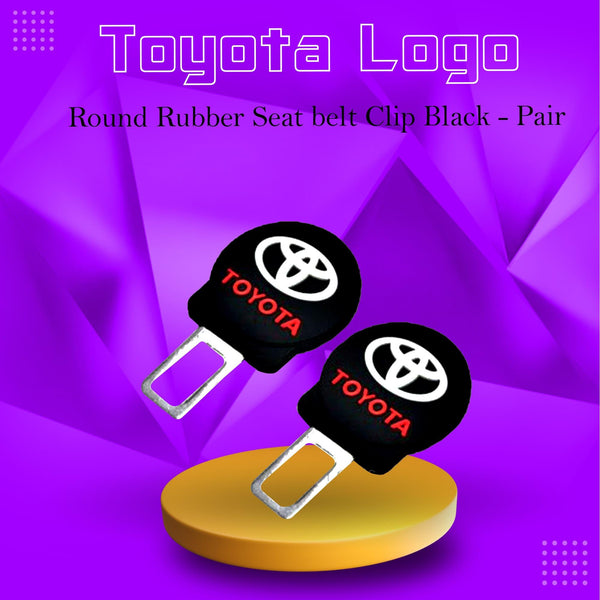 Toyota Round Rubber Seat belt Clip Black - Pair SehgalMotors.pk