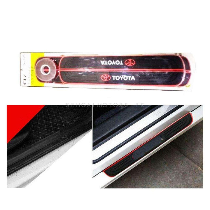 Toyota Rubber Sill Plate Scuff Sill Plate Black Red SehgalMotors.pk