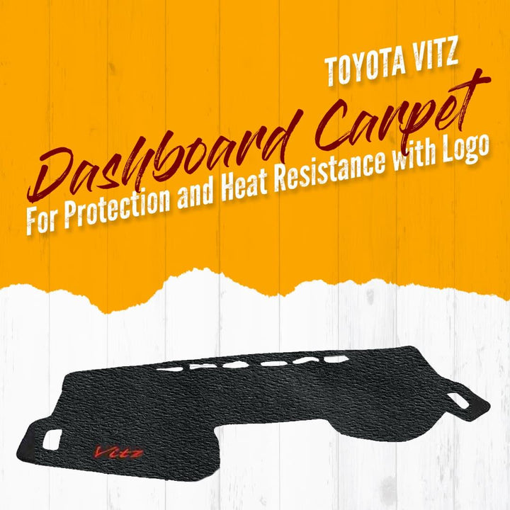 Toyota Vitz Dashboard Carpet For Protection and Heat Resistance with Logo - Model 2004-2011 SehgalMotors.pk