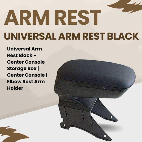 Universal Arm Rest Black - Center Console Storage Box | Center Console | Elbow Rest Arm Holder SehgalMotors.pk
