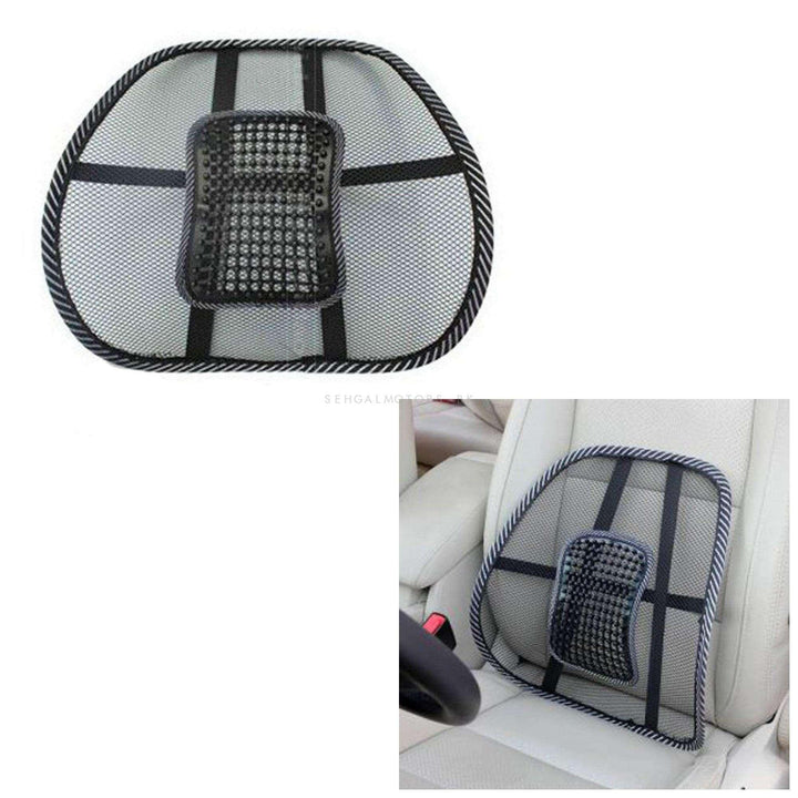 Universal Backrest Each - Black - Car Seat Back Lumbar Cushion Pillows | Back Rest Memory Cotton Office Chair Back Support Dropship SehgalMotors.pk