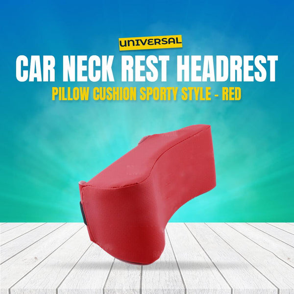 Universal Car Neck Rest Headrest Pillow Cushion Sporty Style - Red SehgalMotors.pk