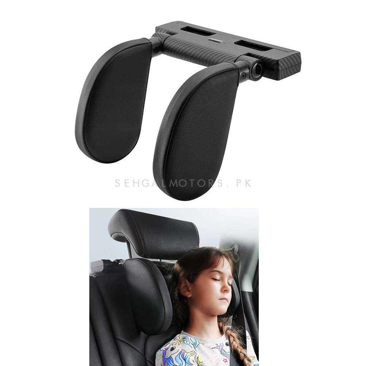 Universal Car Travelling Headrest Neck Pillow Heads Support - Black SehgalMotors.pk