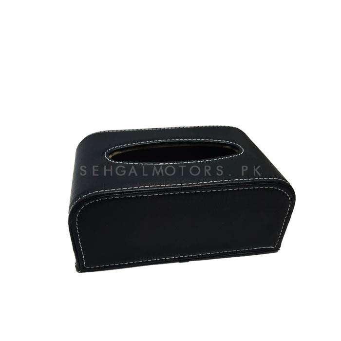 Universal Leather Car Tissue Holder Case Box 9CM Black SehgalMotors.pk