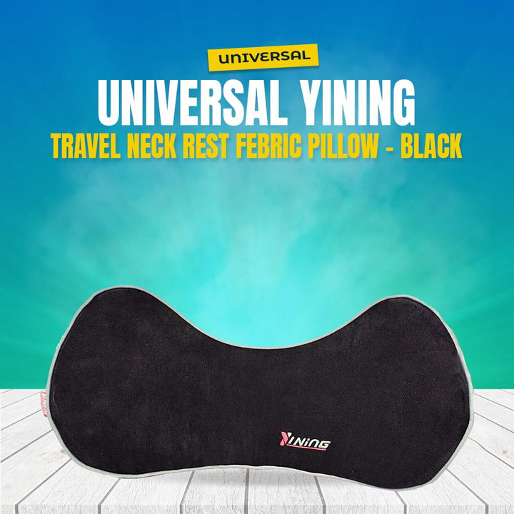 Universal Yining Travel Neck Rest Febric Pillow - Black SehgalMotors.pk