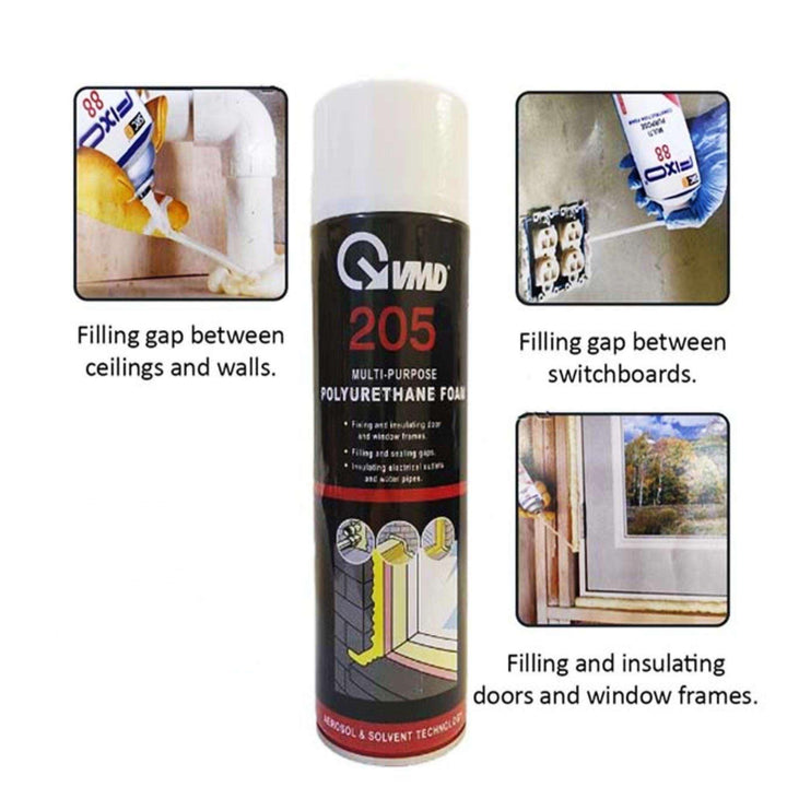 VMD Polyurethane Foam Spray - Fixing and Insulating door and window frames | Filling and Sealing gaps SehgalMotors.pk