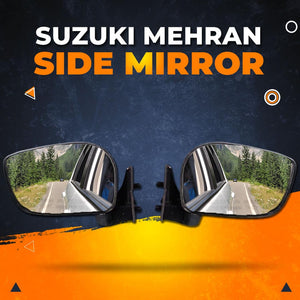 Suzuki Mehran Fancy Side Mirrors Pair 1989 - 2019 - Wide Angle | Anti Glare Lens