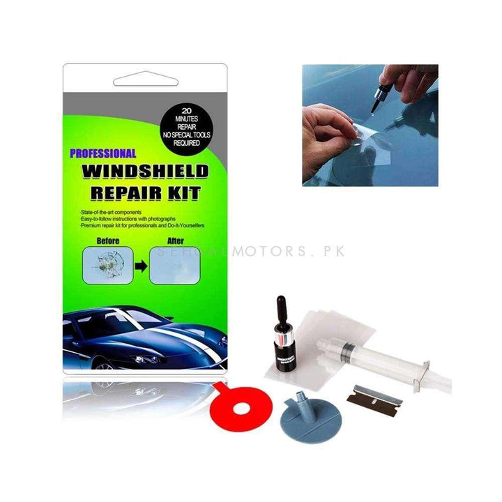 Windshield Repair Kit Cracked Glass Repair Kit To Fix Auto Glass Windshield Crack Chip Scratch SehgalMotors.pk