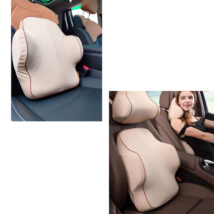 Maximus Premium Back Rest Cushion Beige Lumbar Support Back Massager Waist