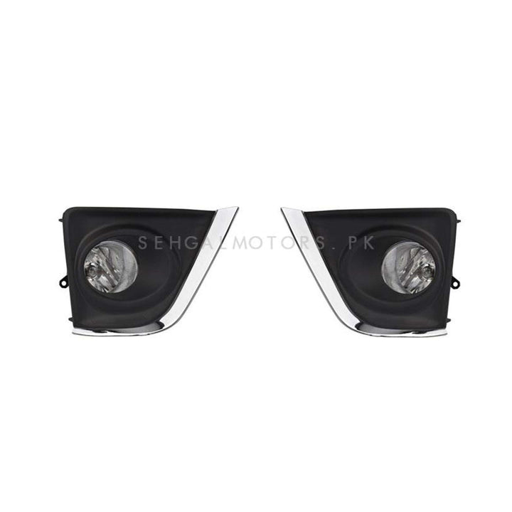 Toyota Corolla DLAA Fog Lamps Bumper Light With Chrome Strip TY642-AL - Model 2014-2017