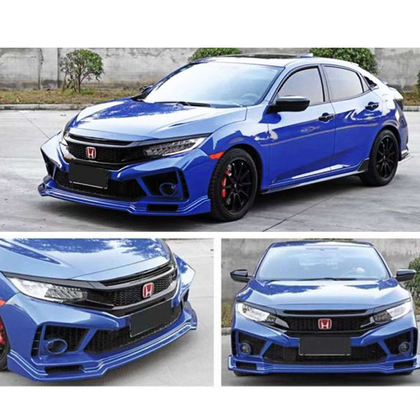 Honda Civic New FC RS Style Bodykit Front And Back Bumper 4 PC Version 2 - Model 2016-2021