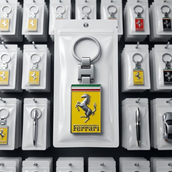 Ferrari Metal Emblem Logo Keychain Keyring