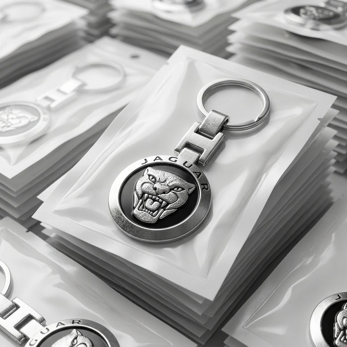 Jaguar Metal Emblem Logo Keychain Keyring