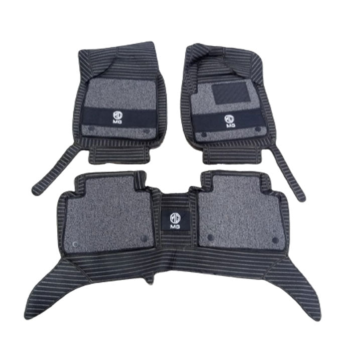 MG HS 10D Lining Floor Mats Mix Thread Black With Grey Grass Multi 3 Pcs - Model 2020-2021