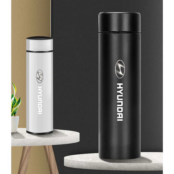 Hyundai Logo Vacuum Flask LED Temperature Display Multi Color