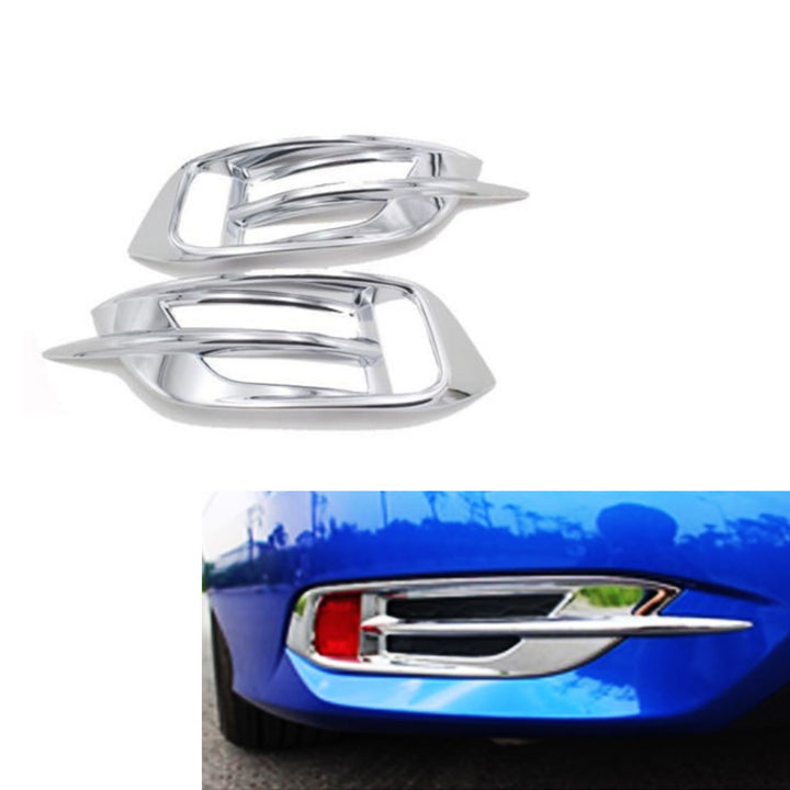 Honda Civic Rear Bumper Chrome Cover Lava Style - Model 2016-2021