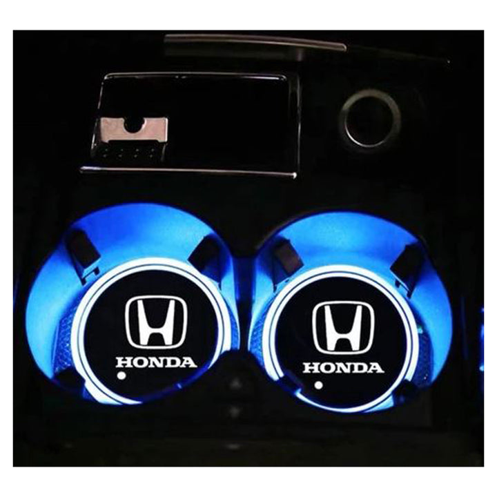 Honda RGB LED Car Cup Holder Plate - 1 piece