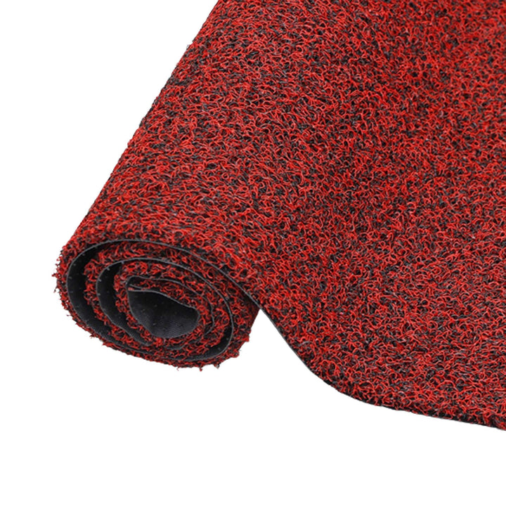 Universal Fur Grass Floor Mat Roll Adjustable Customizable Red