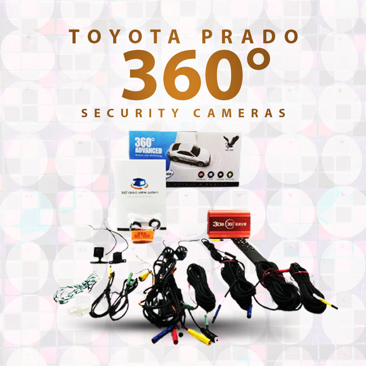 Toyota Prado 360 Degree Security Cameras 4 Pieces - Model 2009-2021