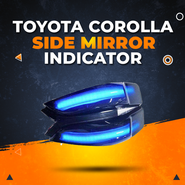 Toyota Corolla / Vitz Neon Style Side Mirror Indicator Smoke Blue - Model 2017-2021