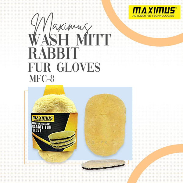 Maximus Wash Mitt Rabbit Fur Gloves MFC-8