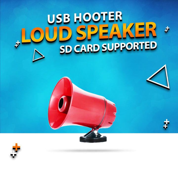 USB Hooter Loud Speaker with Recording SD card Supported
