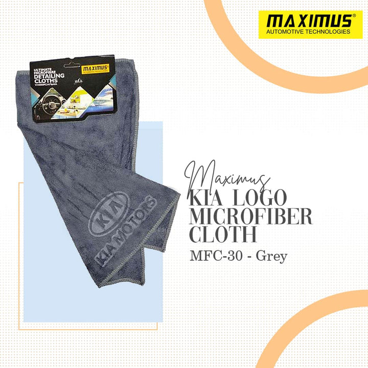 Maximus KIA Motors Logo Microfiber Cloth MFC-30 - Grey