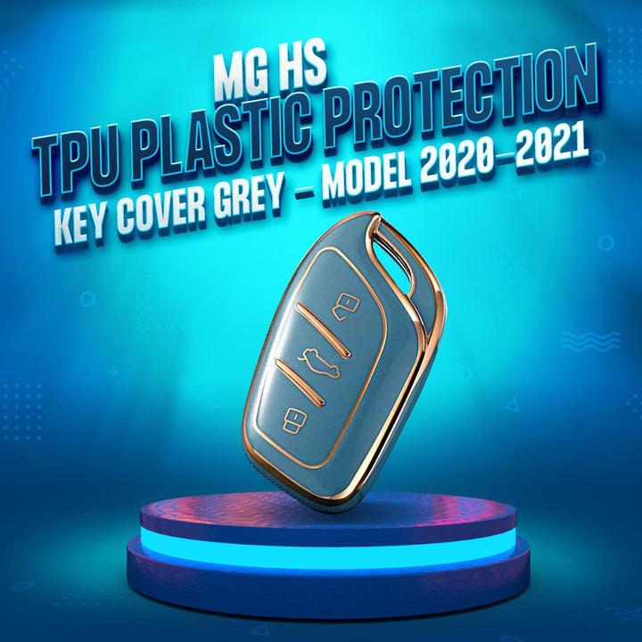 MG HS TPU Plastic Protection Key Cover Grey - Model 2020-2021