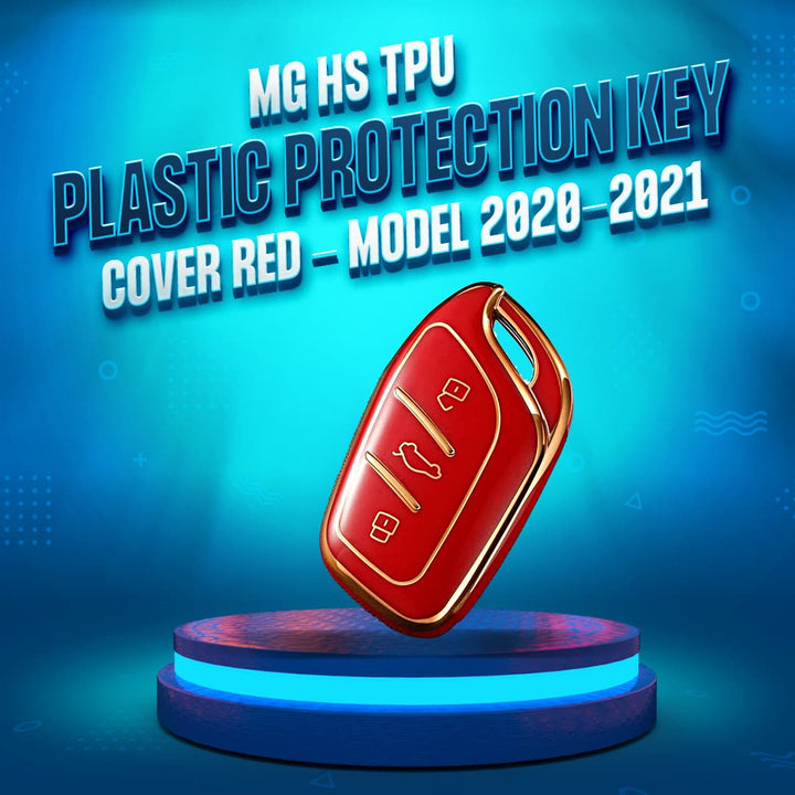 MG HS TPU Plastic Protection Key Cover Red - Model 2020-2021