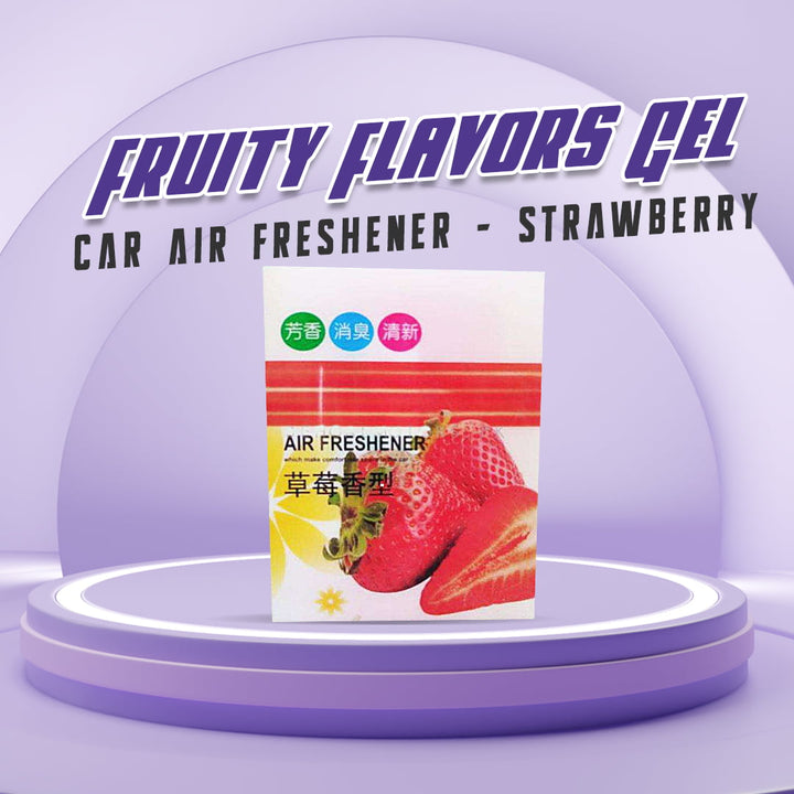 Fruity Flavors Gel Car Air Freshener - Strawberry
