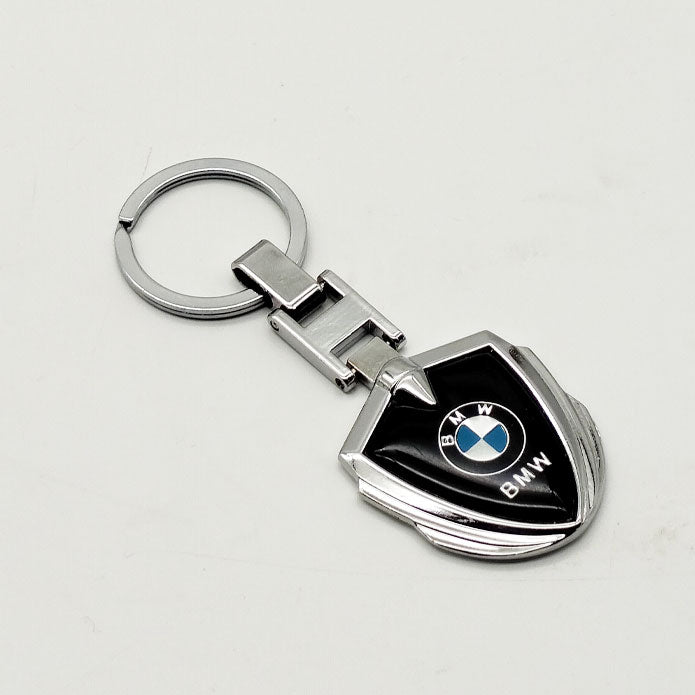BMW Metal Keychain Keyring - Black And Chrome