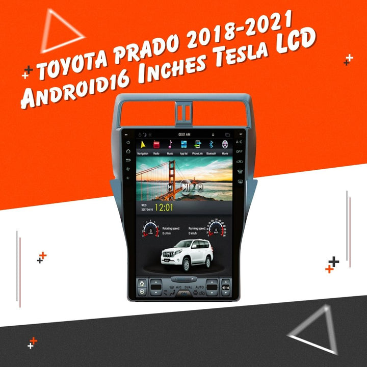 Toyota Prado Tesla LCD Silver 16 Inches - Model 2018-2021