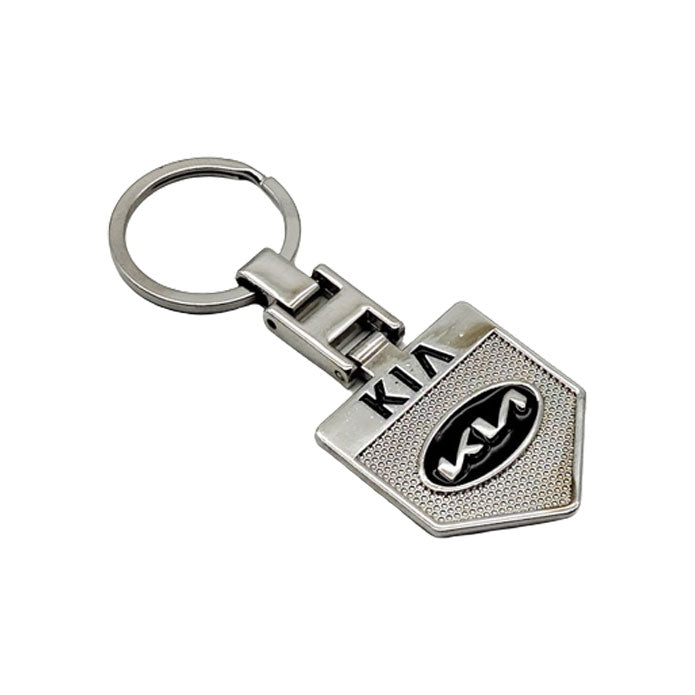 KIA Metal Keychain Keyring Badge Style - Chrome