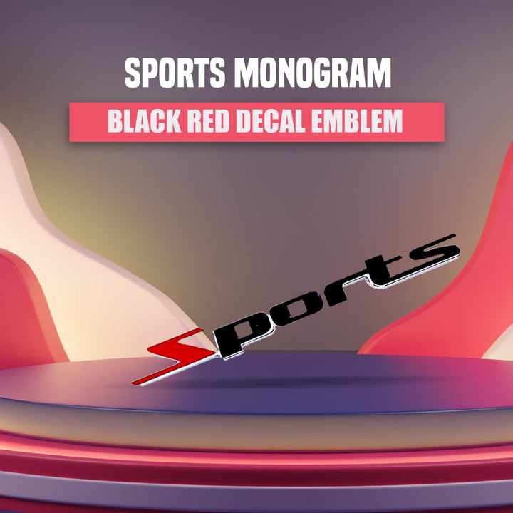 Sports Logo Black Red - Each