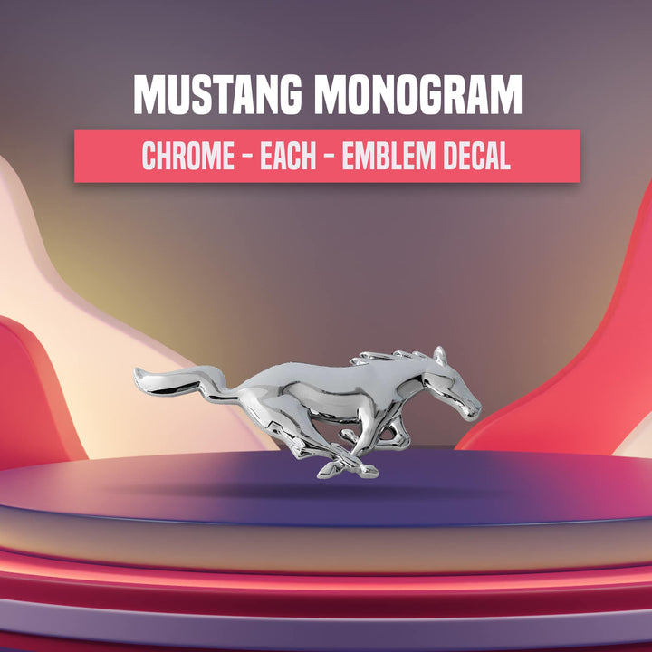 Mustang Logo Chrome - Each