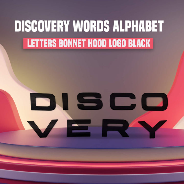 Discovery Words Alphabet Letters Bonnet Hood Logo Black