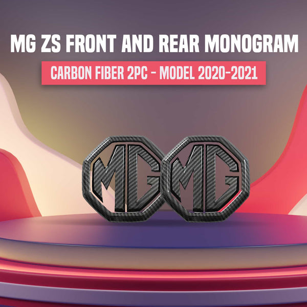 MG ZS Front and Rear Monogram Carbon Fiber 2PC - Model 2020-2021